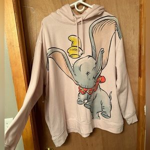 DISNEY x PRIMARK 2XL 18/20 PINK DUMBO HOODED SWEATSHIRT TOP